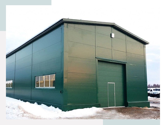 Двускатные ангары в Кыштыме