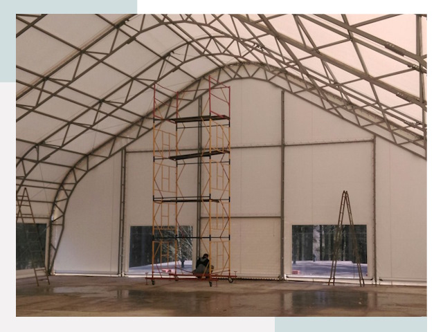 Шатровые ангары в Кыштыме