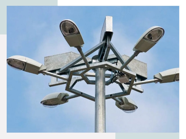 Монтаж осветительных мачт в Кыштыме