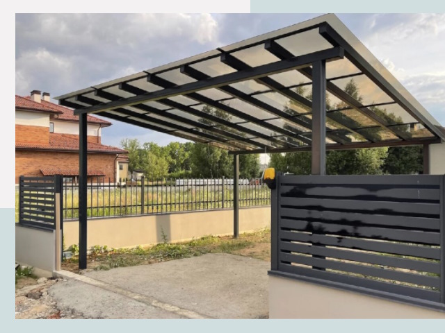 Металлические навесы в Кыштым от 623 руб. за м²