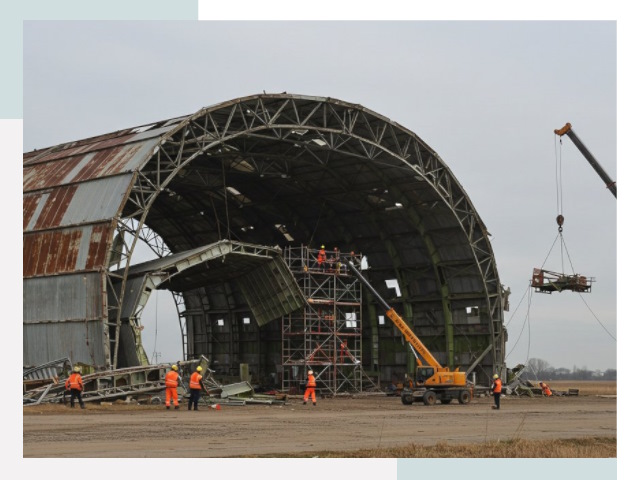 Демонтаж ангаров в Кыштыме